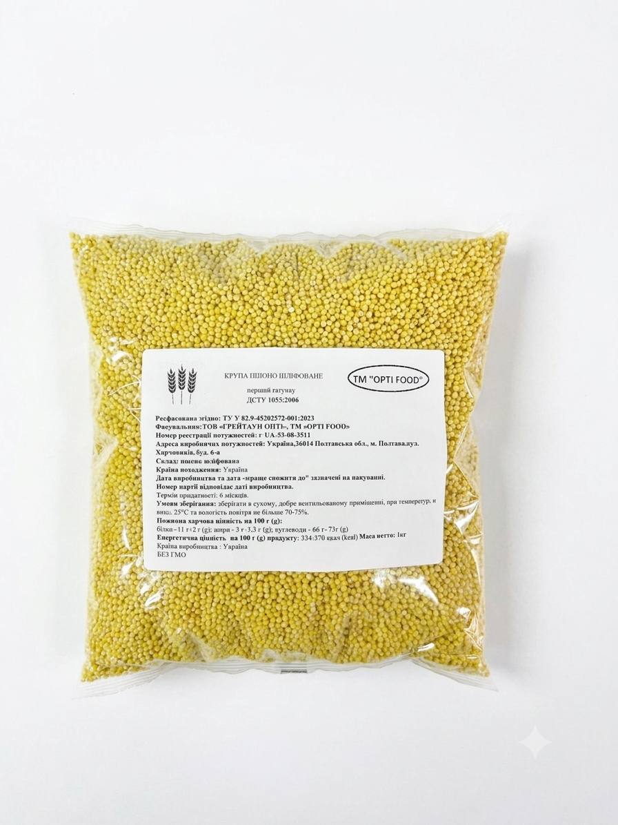 Крупа пшоно ТМ OPTI FOOD, 1 кг